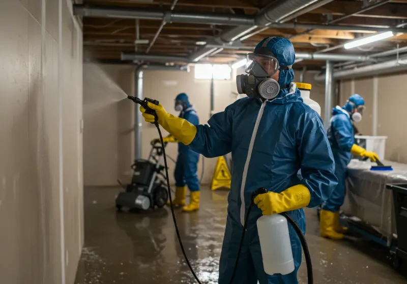 Basement Sanitization and Antimicrobial Treatment process in Springville, AL