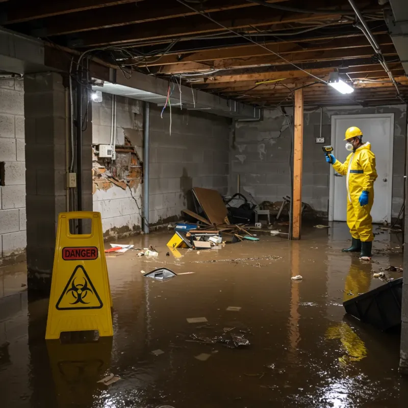 Flooded Basement Electrical Hazard in Springville, AL Property